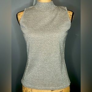 Silver Alfani Sleeveless Small/Petite Top
